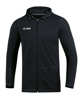 JAKO Run 2.0 Kapuzenjacke Running Schwarz F08 - schwarz