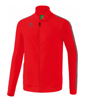 Erima Essential Team Tracktop Jacke Kids Rot Grau - rot