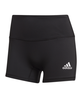 adidas 4in Short Tight Damen Schwarz Weiss - schwarz
