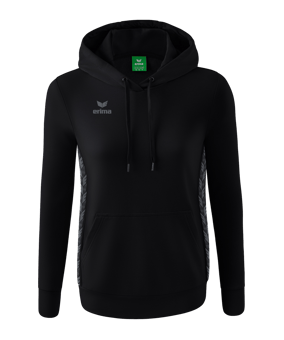 Erima Team Essential Hoody Damen Schwarz - schwarz