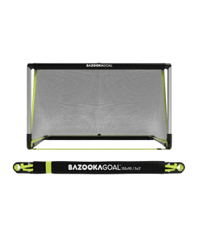 BAZOOKAGOAL ALUMINIUM Teleskoptor | 150x90cm Tor |  Schwarz - schwarz