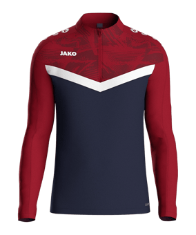 JAKO Iconic HalfZip Sweatshirt Kids Blau F901 - blau