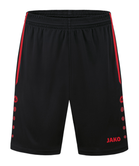 JAKO Allround Trainingsshort Kids Schwarz Rot F809 - schwarz