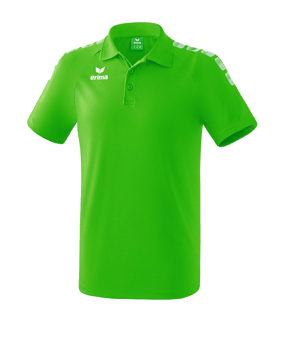 Erima Essential 5-C Poloshirt Grün Weiss - gruen