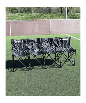 Cawila ACADEMY Spielerbank 4-Sitze Schwarz - schwarz