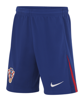 Nike Kroatien Short EM 2024 Kids Blau Rot Weiss F455 - blau