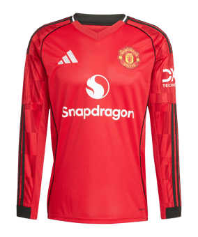 adidas Manchester United Longsleeve Trikot Home 2025/2026 Rot - rot