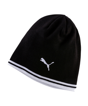PUMA Beanie Mütze Schwarz Weiss F03 - schwarz