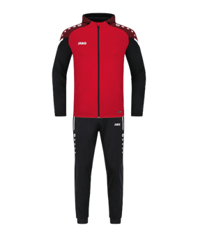 JAKO Performance Trainingsanzug mit Kapuze Rot Schwarz F101 - rot