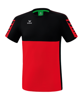 Erima Six Wings T-Shirt Rot Schwarz - rot