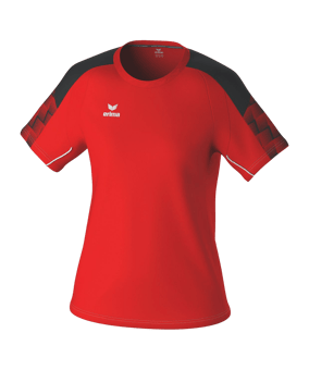 Erima Evo Star T-Shirts Damen Rot Schwarz - rot