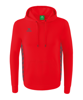 Erima Team Essential Hoody Kids Rot Grau - rot