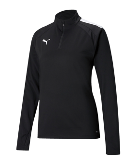 PUMA teamLIGA HalfZip Sweatshirt Damen Schwarz Weiss F03 - schwarz