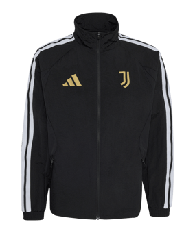 adidas Juventus Turin Anthem Jacke Kids Schwarz - schwarz