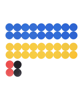 Cawila ACADEMY Magnet Set | 30mm | 40er Set |  | gelb/blau - gelb