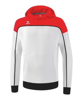 Erima Change by Hoody Kids Weiss Rot | - weiss