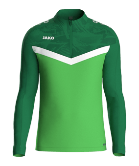 JAKO Iconic HalfZip Sweatshirt Kids Grün F222 | - gruen
