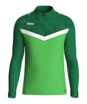 JAKO Iconic HalfZip Sweatshirt Kids Grün F222 | - gruen