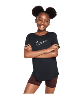 Nike One Fitted T-Shirt Kids Schwarz F010 - schwarz