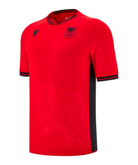 Macron Albanien Trikot Home 2025 Rot - rot