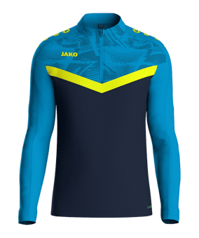 JAKO Iconic HalfZip Sweatshirt Blau F914 - blau