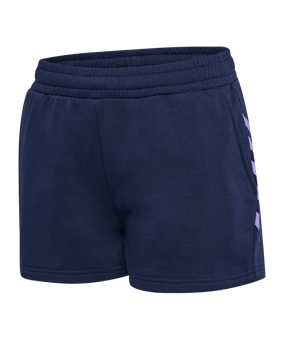 Hummel hmlSTALTIC Cotton Short Damen Blau F7220 - blau