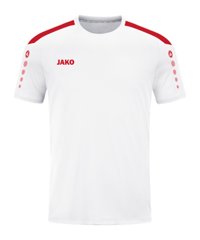 JAKO Power Trikot Weiss Rot F004 - weiss