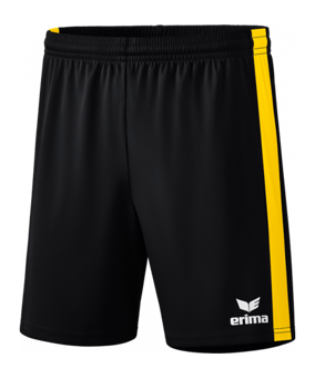 Erima Retro Star Short Kids Schwarz Gelb - schwarz