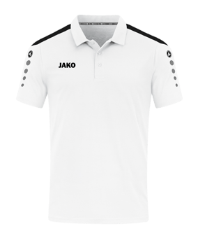 JAKO Power Poloshirt Kids Weiss Schwarz F000 - weiss