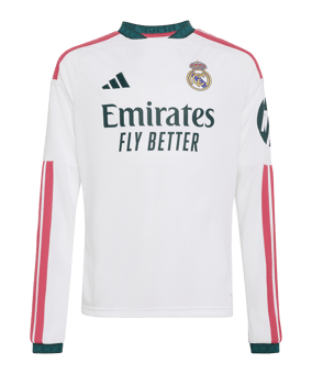 adidas Real Madrid Trikot Langarm Home 2026/2027 Kids Weiß - weiss