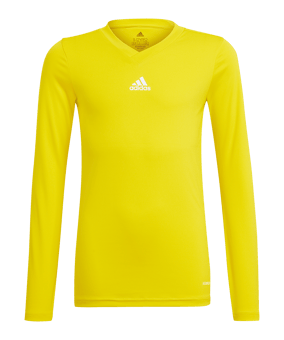 adidas Team Base Top langarm Kids Gelb - gelb