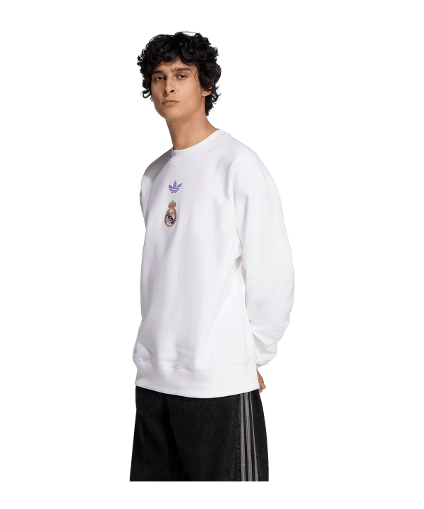 adidas Real Madrid Lfstlr Sweatshirt Weiß - weiss