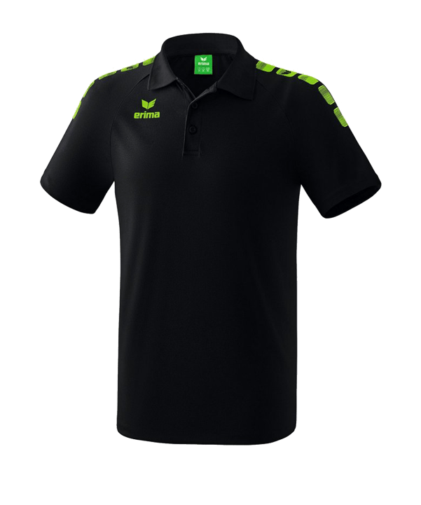 Erima Essential 5-C Poloshirt Schwarz Grün