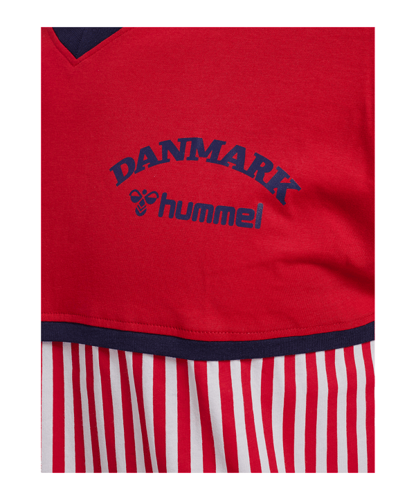 hummel DBU Dänemark Fan 86 Block Cotton T-Shirt 2026 Rot F3681 - rot