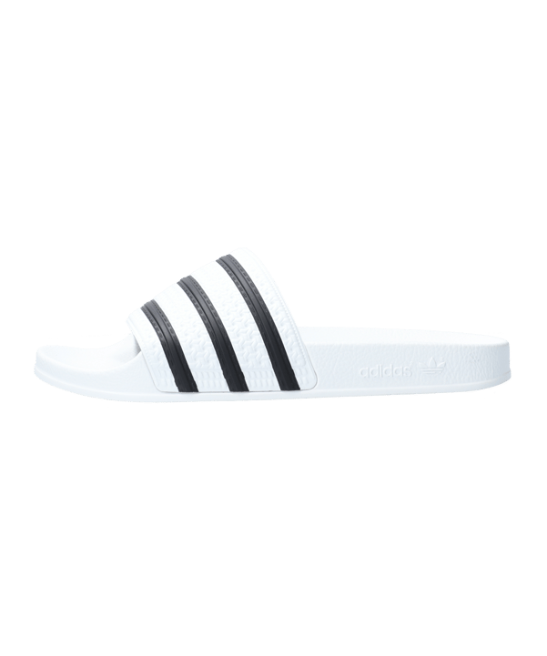 adidas Originals Adilette Weiss Schwarz - weiss