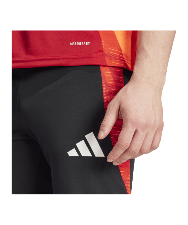 adidas Tiro 24 Competition Short Schwarz Rot - schwarz