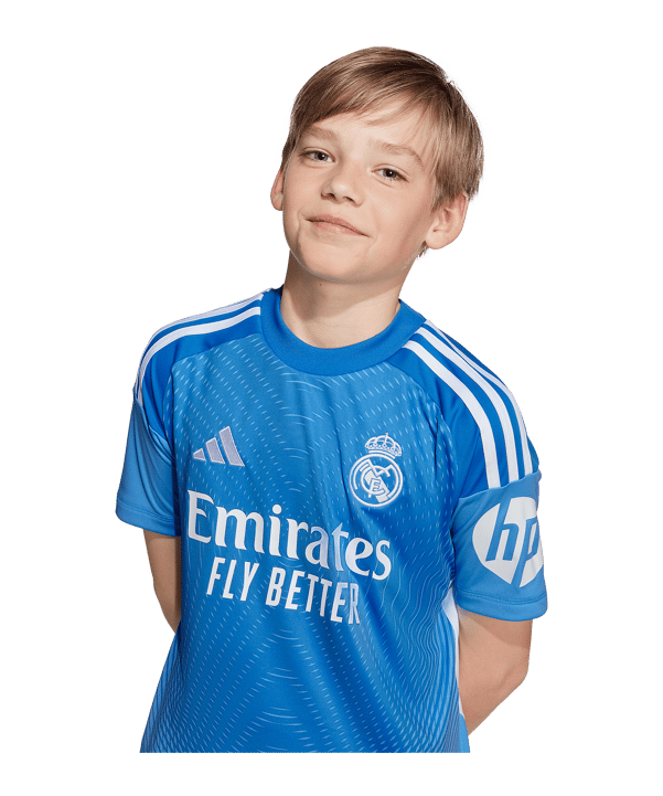 adidas Real Madrid Torwarttrikot Home 2025/2026 Kids Blau - blau