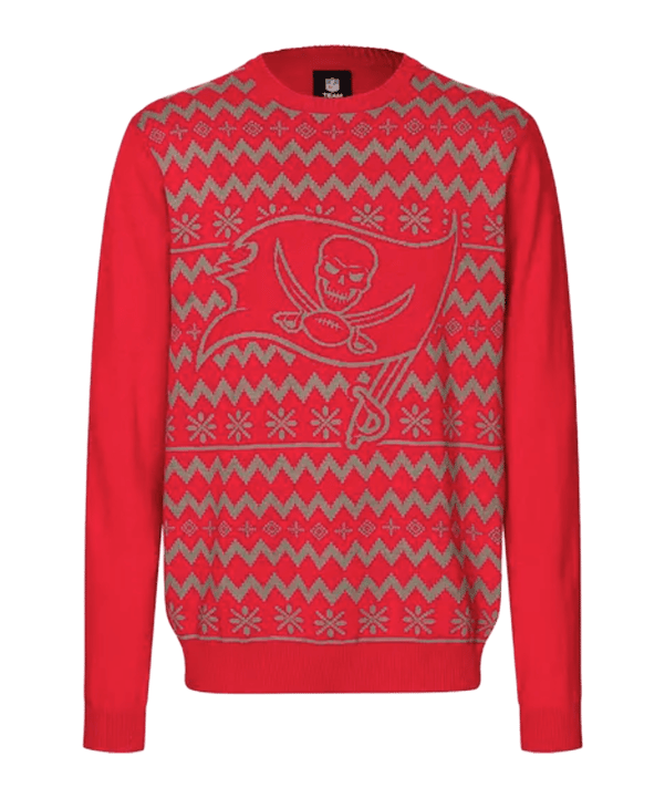 FOCO NFL TBB Ugly Christmas Sweatshirt Schwarz Rot - schwarz