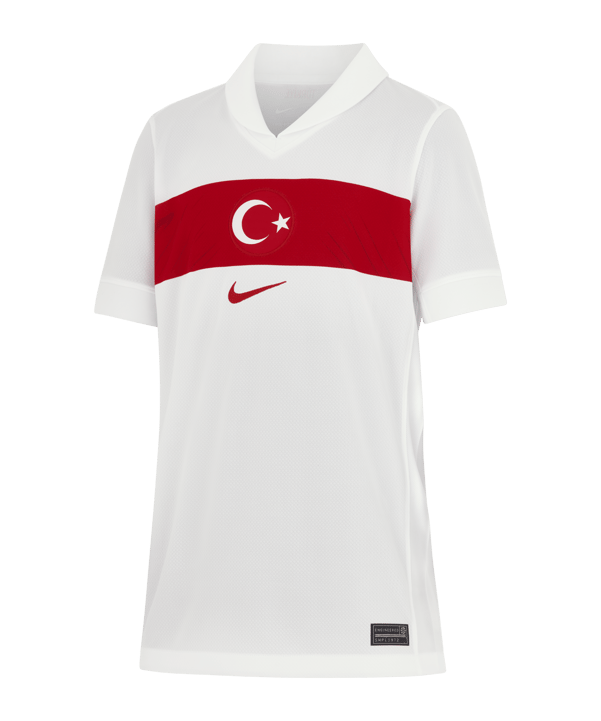 Nike Türkei Trikot Home EM 2024 Kids Weiss Rot Rot F100 - weiss