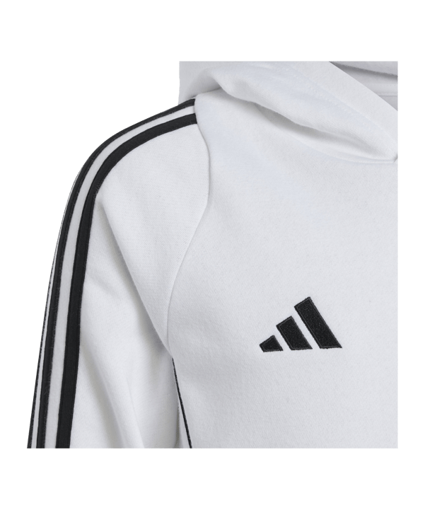 adidas Tiro 24 Hoody Kids Weiss Schwarz - weiss