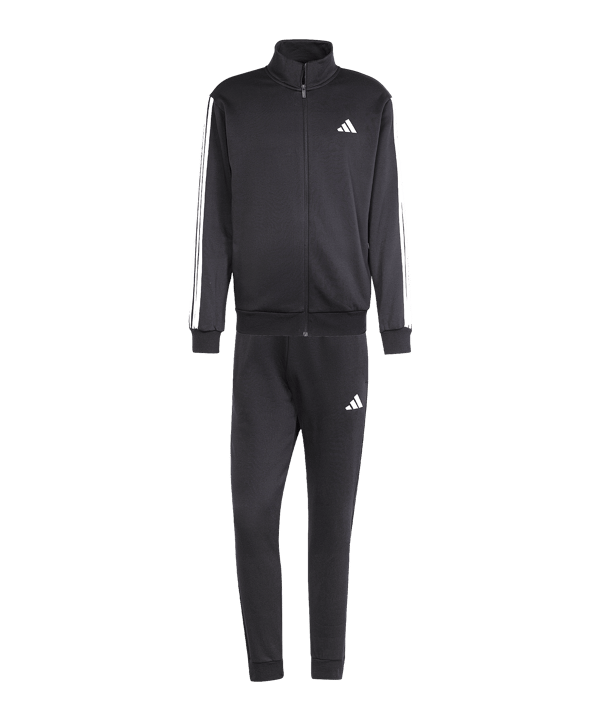 adidas 3 Stripes Trainingsanzug Schwarz - schwarz