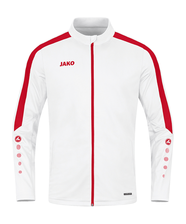 JAKO Power Polyesterjacke Weiss Rot F004