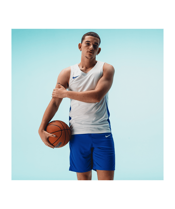 Nike Team Basketball Stock Short Blau Weiss F463 - blau