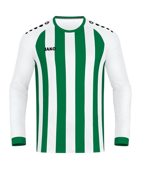 JAKO Inter Trikot langarm Weiss Grün F013 - weiss