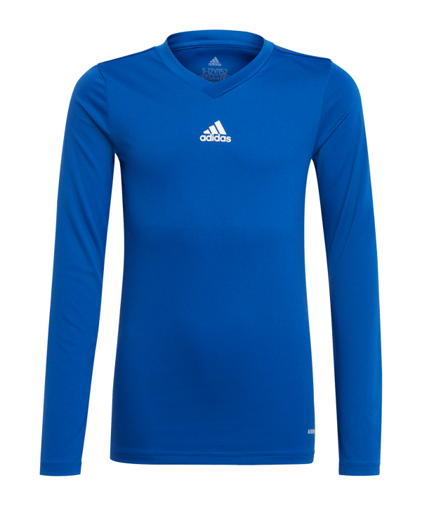 adidas Team Base Top langarm Kids Blau Weiss