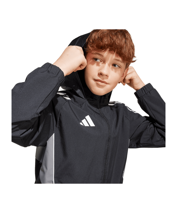 adidas Tiro 25 Competition Regenjacke Kids Schwarz - schwarz