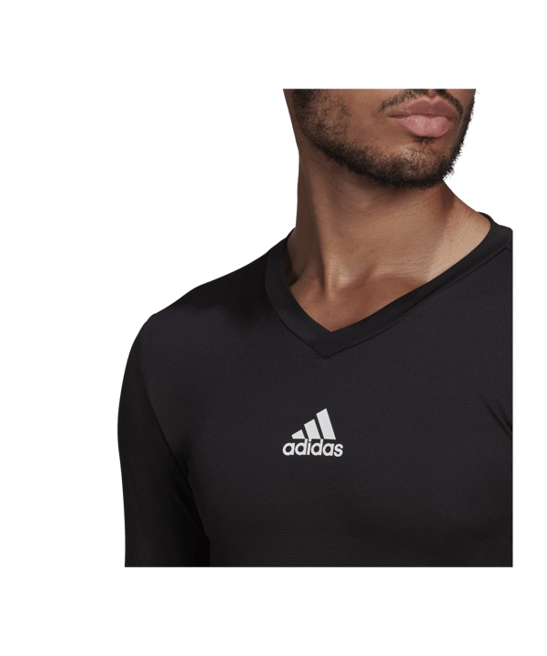 adidas Team Base Top langarm Schwarz - schwarz