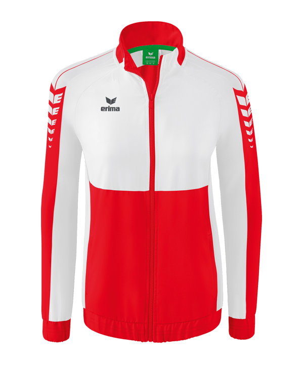 Erima Six Wings Präsentationsjacke Damen Rot Weiss