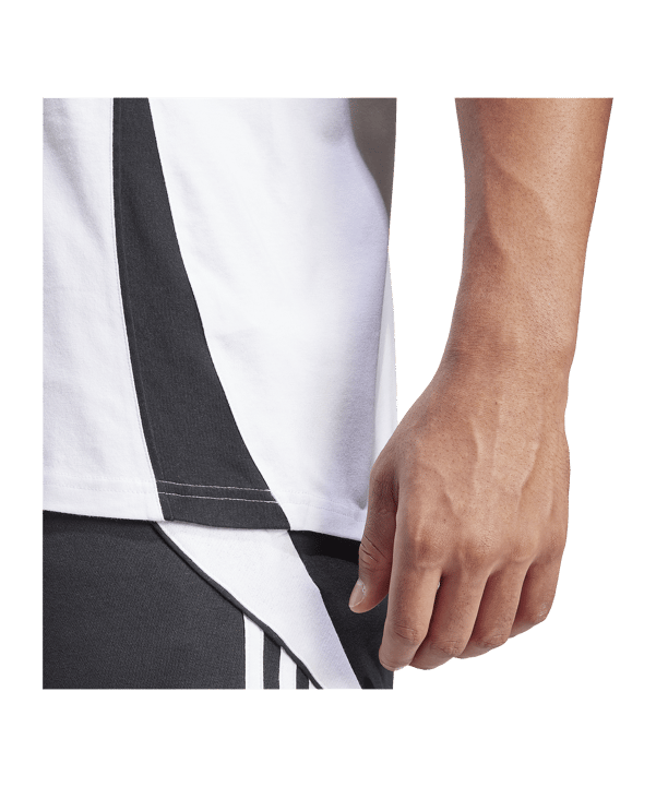 adidas Tiro 24 T-Shirt Weiss Schwarz - weiss