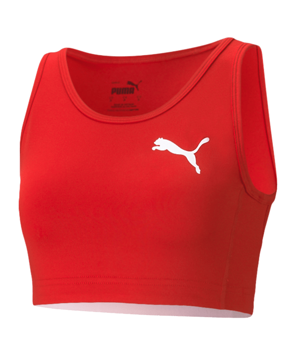 PUMA Cross the Line Crop Top Training Damen F05 - rot